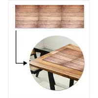 MuchoWow Tafelloper 150x50 cm - Tafelmat vinyl Eikenhout - Planken - Patronen - Tafeldecoratie - Tafelversiering - Keuken decoratie - Tafel versiering