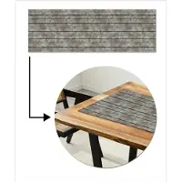 MuchoWow Tafelloper 150x50 cm - Tafelmat vinyl Retro - Plank - Patronen - Tafeldecoratie - Tafelversiering - Keuken decoratie - Tafel versiering