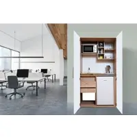 Respekta Goedkope keuken 104 cm - mini keuken met apparatuur Peter - Eiken/Wit - keramische kookplaat - koelkast - magnetron - kleine keuken - compacte keuken - keukenblok met apparatuur