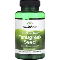 Swanson Health , Volledig Spectrum Fenugreek Zaad, 610 mg, 90 Capsules