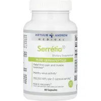 Arthur Andrew Medical , SerretiaÆ, Zuivere Serrapeptase, 250.000 SPU, 90 capsules (125.000 SPU per capsule)