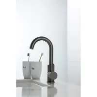 Saniclear Iron matrix draaibare wastafelkraan verouderd ijzer - gunmetal