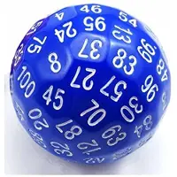 Foam Brain Games dobbelsteen 45mm D100 blauw educatief speelgoed.