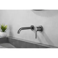 Saniclear Iron inbouw wastafelkraan verouderd ijzer - gunmetal