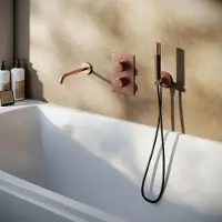 Saniclear Copper Pro inbouw badkraan compleet geborsteld koper