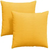 vidaXL Zitkussens 2 pcs Licht Geel 60 x 60 cm Corduroy stof