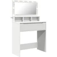 vidaXL Slaapkamerkaptafel, wit, 80 x 39,6 x 135 cm