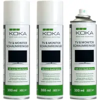 KOKA 3x set reinigingsschuim spray bus reiniger TV OLED LCD LED TFT televisie PC Monitor