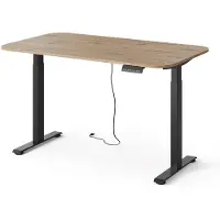 Vicco Bureau Elevate Zwart/Ambachtelijk 140 x 80 cm 2 motoren, Model 58667