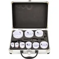 AWTOOLS Black Line - Bimetaal Gatenzagen Set - 8 Stuks - 22-64mm - Metalen Koffer