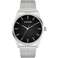 s.Oliver Analoog horloge zwart / zilver