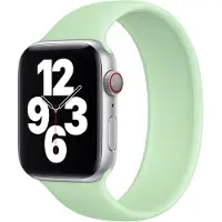 Apple Siliconen solobandje voor de Watch | 38/40/41/42 mm - Maat 8 - Pistachio