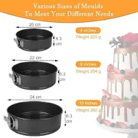 Karma Set van 3 ronde bakvormen met losse bodem - 20, 22 en 24 cm