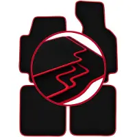 Fortuna CARLUX-RED automatten voor: Audi 80 B5 cabriolet (1994-2000)