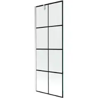 Mexen Next 1-delige douchescherm 70 x 150 , zwart raster, chroom - 895-070-000-00-77-01