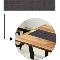 MuchoWow Tafelloper 150x30 cm - Tafelmat vinyl Donkerblauw - Patroon - Bloem - Symmetrisch - Tafeldecoratie - Tafelversiering - Keuken decoratie - Tafel versiering
