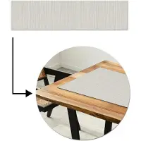 MuchoWow Tafelloper 200x50 cm - Tafelmat vinyl Verticaal - Strepen - Patroon - Blauw - Tafeldecoratie - Tafelversiering - Keuken decoratie - Tafel versiering
