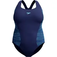 Speedo Pluse Size Placement medalist 1 Piece Dames Sportbadpak - Marine/Blauw