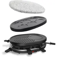 Aura Gourmetstel 8 Personen - Tafelgrill - Grillplaat - Zwart - 35cm x 25cm x 12cm