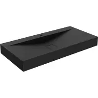 Mexen Poli opbouwwastafel van composiet 1/O 100 x 48 cm, zwart - 23021071