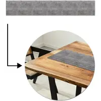 MuchoWow Tafelloper 180x30 cm - Tafelmat vinyl Beton - Patroon - Antiek - Tafeldecoratie - Tafelversiering - Keuken decoratie - Tafel versiering