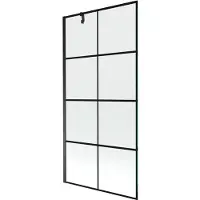 Mexen Next badkamer scherm 1-vleugelig 90 x 150 , zwart rooster, zwart - 895-090-000-00-77-70