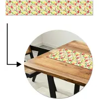 MuchoWow Tafelloper 180x30 cm - Tafelmat vinyl Patroon - Appels - Peren - Tafeldecoratie - Tafelversiering - Keuken decoratie - Tafel versiering