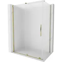 Mexen Velar schuifdouchecabine 160 x 100 , matglas, goud - 871-160-100-31-50