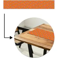 MuchoWow Tafelloper 180x30 cm - Tafelmat vinyl Perziken - Oranje - Zomers - Tafeldecoratie - Tafelversiering - Keuken decoratie - Tafel versiering