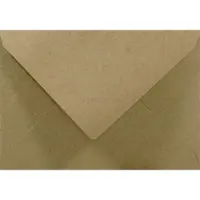 Netuno Ecologische bruine enveloppen C6 - 114 x 162 mm - A6 - 25 stuks - NK natgelijmde - 100 gram - Eko Design -