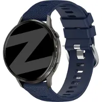 Bandz Siliconen 'Deluxe' bandje geschikt voor Garmin Vivoactive 4s / Vivomove 3s / Venu 4 - 41mm / Venu 3s / Venu 2s / Forerunner 265s / Forerunner 255s - Donkerblauw