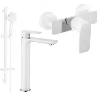 Mexen Alfa DQ40 douchekit, wit/chroom - 745714DQ40-02