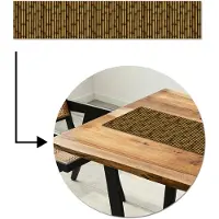 MuchoWow Tafelloper 150x30 cm - Tafelmat vinyl Verweerd - Bamboe - Bruin - Tafeldecoratie - Tafelversiering - Keuken decoratie - Tafel versiering