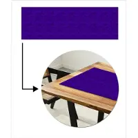 MuchoWow Tafelloper 150x50 cm - Tafelmat vinyl Paars - Heuvels - Bloesem - Tafeldecoratie - Tafelversiering - Keuken decoratie - Tafel versiering