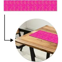 MuchoWow Tafelloper 150x30 cm - Tafelmat vinyl Neon - Groen - Roze - Tijger - Tafeldecoratie - Tafelversiering - Keuken decoratie - Tafel versiering