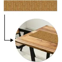 MuchoWow Tafelloper 150x30 cm - Tafelmat vinyl Rustiek - Bamboe - Stokken - Tafeldecoratie - Tafelversiering - Keuken decoratie - Tafel versiering