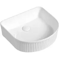 Mexen Grovo gegroefde opbouw wastafel 40 x 35 cm, wit - 22304000