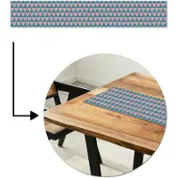 MuchoWow Tafelloper 180x30 cm - Tafelmat vinyl Retro - Hartjes - Patroon - Tafeldecoratie - Tafelversiering - Keuken decoratie - Tafel versiering