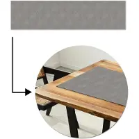 MuchoWow Tafelloper 200x50 cm - Tafelmat vinyl Industrieel - Patroon - Beton print - Tafeldecoratie - Tafelversiering - Keuken decoratie - Tafel versiering