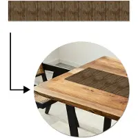 MuchoWow Tafelloper 180x30 cm - Tafelmat vinyl Planken - Donkerbruin - Hout - Tafeldecoratie - Tafelversiering - Keuken decoratie - Tafel versiering