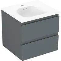 Mexen Orio badkamerkast 50 cm met wastafel Vela, 2 lades, grafiet mat/wit mat - 91A10-05047-2-BFF66-W23M01