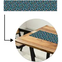 MuchoWow Tafelloper 150x30 cm - Tafelmat vinyl Zee - Dieren - Donkerblauw - Schelpen - Tafeldecoratie - Tafelversiering - Keuken decoratie - Tafel versiering