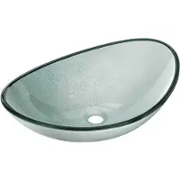 Mexen Sonia glazen opbouw wastafel 54 x 37 cm, zilver - 24145411