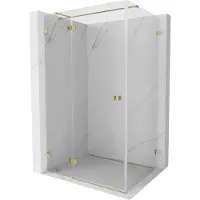 Mexen Lunar T schuifdeur douchecabine links 70 x 90 , transparant, goud - 834T-070-090-50-00-L