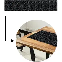 MuchoWow Tafelloper 200x40 cm - Tafelmat vinyl Driehoeken - Abstract - Donker - Tafeldecoratie - Tafelversiering - Keuken decoratie - Tafel versiering