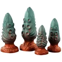 Fantasie Anale Plug Monster Dildo - Siliconen Realistische Butt Plug - Buttplug - Stimulerende Anale Dildo - Lengte 21 cm - Diameter 4.6 tot 7.8 cm.