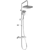Mexen KX17 opbouw doucheset met regendouche en thermostatische kraan, chroom - 771501791-00