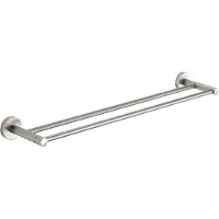 Mexen Remo dubbele handdoekhouder, geborsteld nikkel - 7050725-97