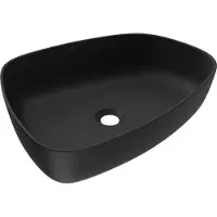 Mexen Ono opbouw wastafel van conglomeraten 51 x 39 cm, zwart - 23045171