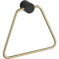 Mexen Aron handdoekhanger, zwart/goud - 7088132-57
